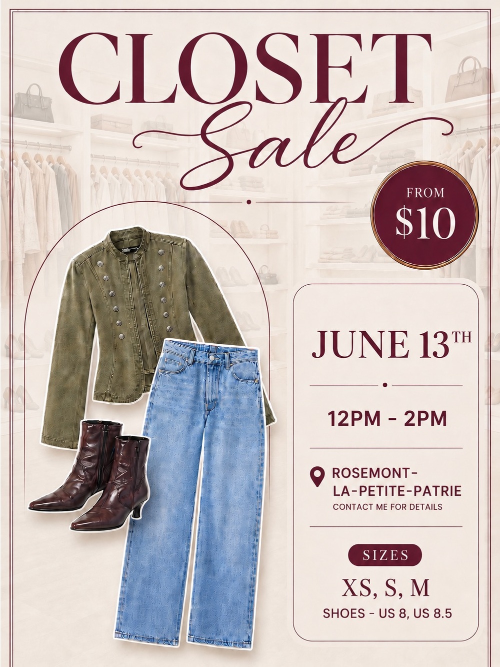 CLOSET SALE